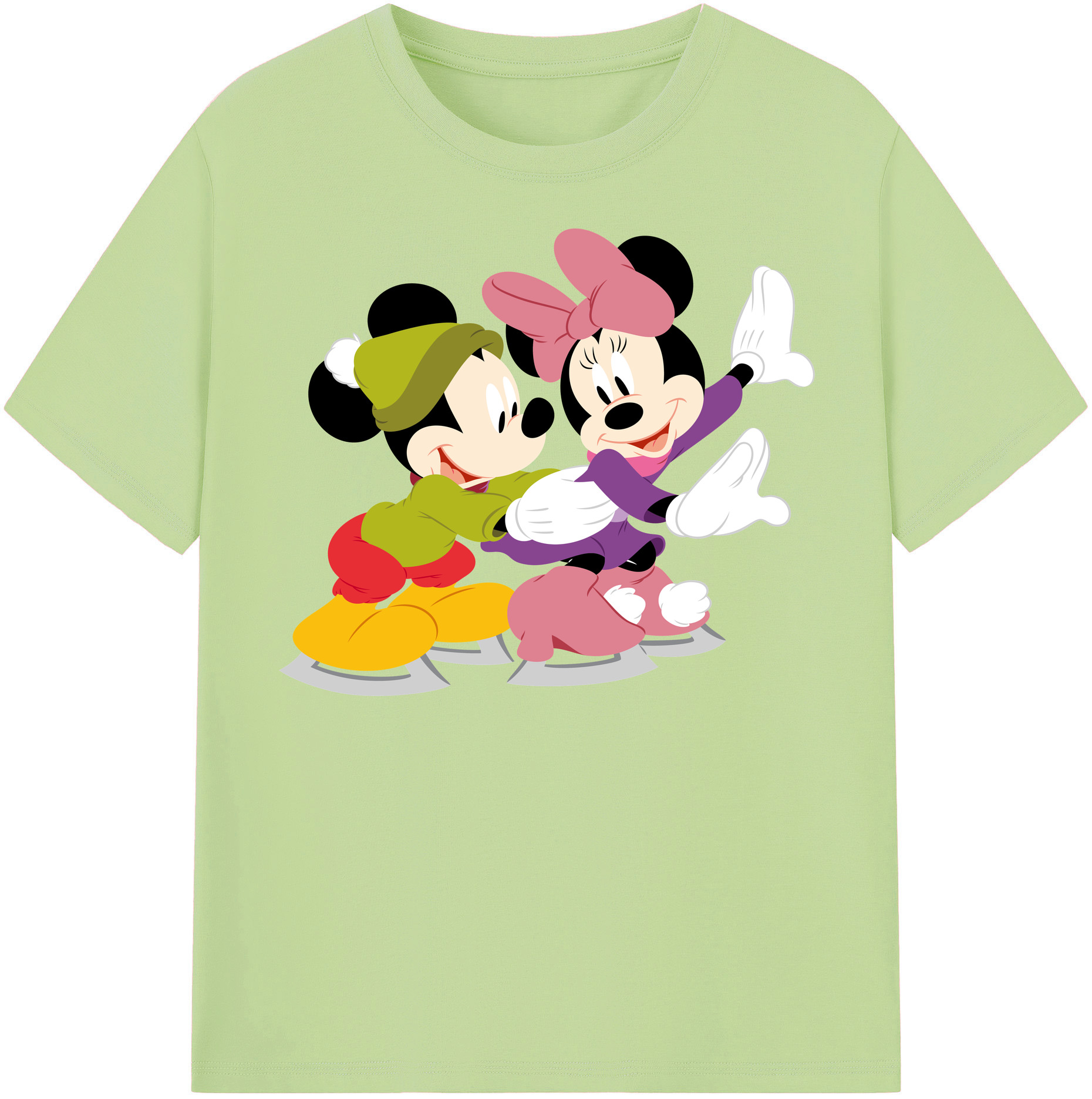 （画像用） ミッキーマウス Mickey Mouse 綿100％半袖Tシャツ（フロントプリント）